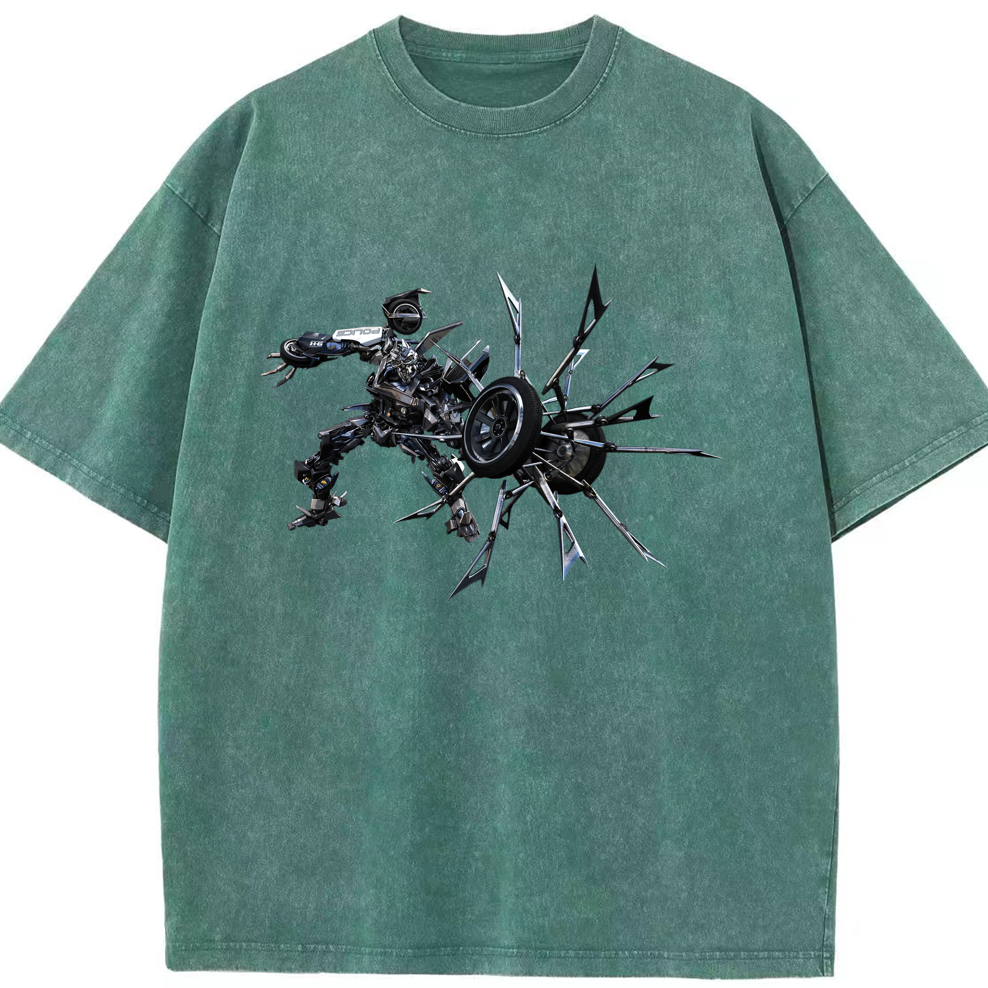 （画像用）  綿100% ヴィンテージ風 半袖Tシャツ（フロントプリント）